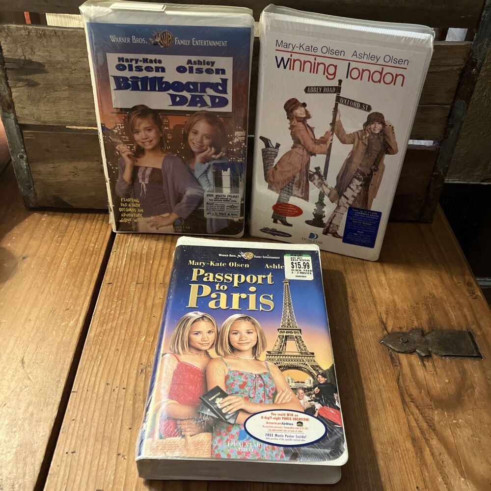 Billboard Dad Winning London Passport To Paris VHS Lot Olsen Twins NEW SEALED